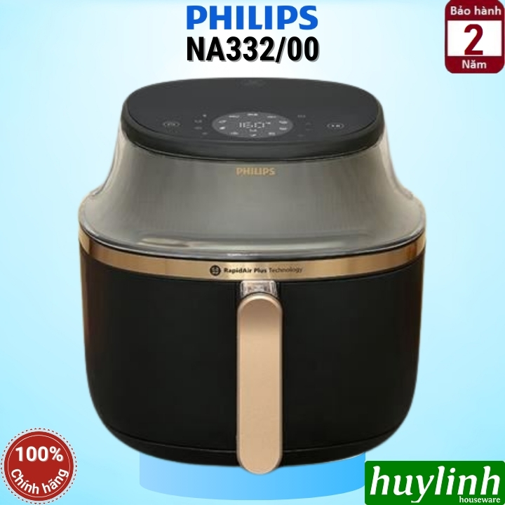 Nồi chiên không dầu điện tử Philips NA332 - 6.2 lít - 1700W - 10 Menu - Hàng chính hãng