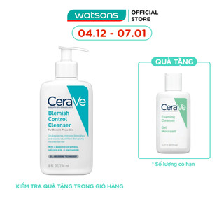  Sữa Rửa Mặt Cerave Cho Da Dầu Mụn Blemish Control Cleanser 236ml 