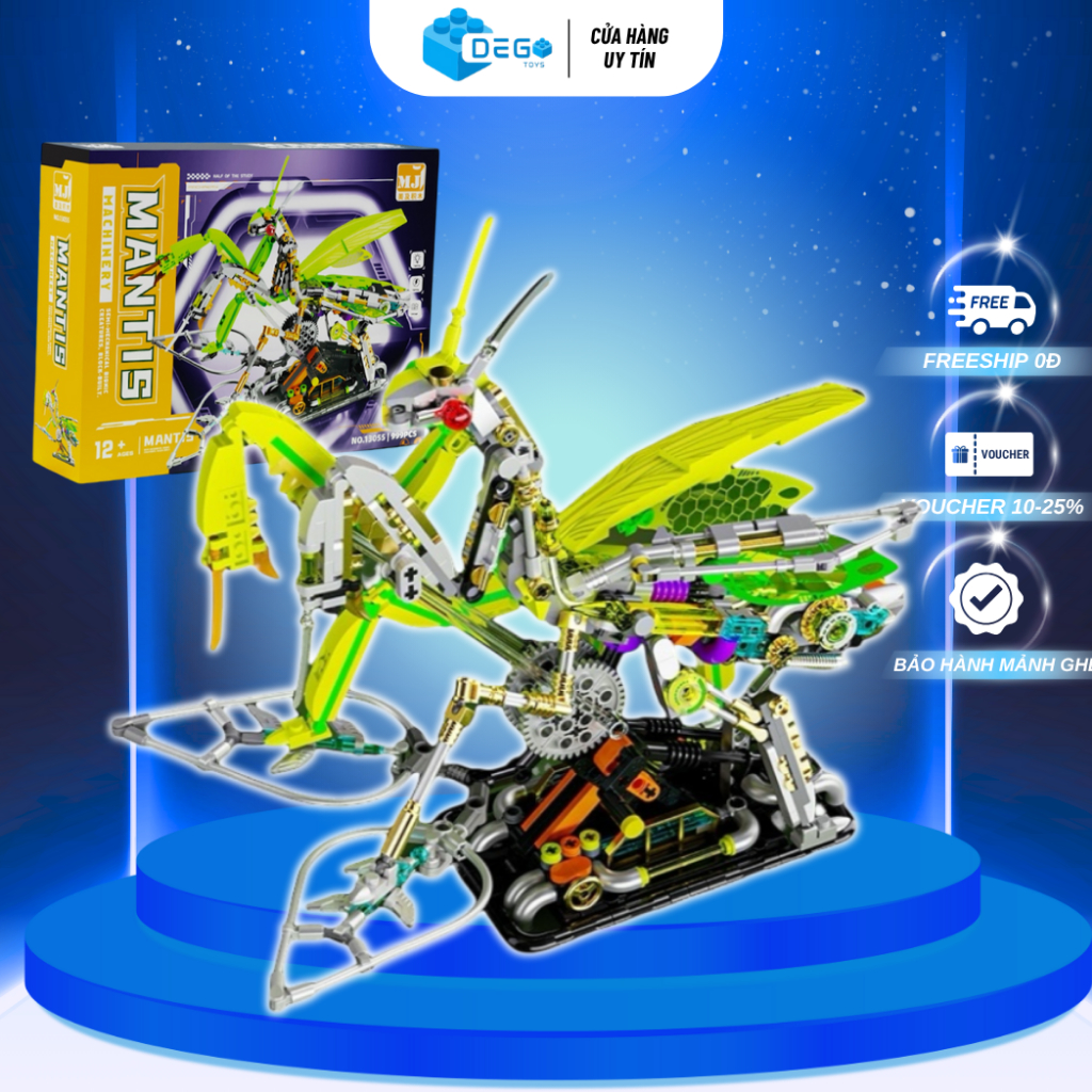 Mô hình lắp ráp Bọ Ngựa có led  SKU 13055, Đồ chơi lắp ráp Bọ Ngựa - 13055  trưng bày DEGO Toys