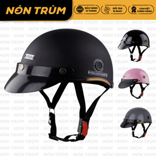  Mũ bảo hiểm nửa đầu RONA haly luxury đi xe máy cho nam và nữ chính hãng tặng kèm túi vải Nón Trùm 