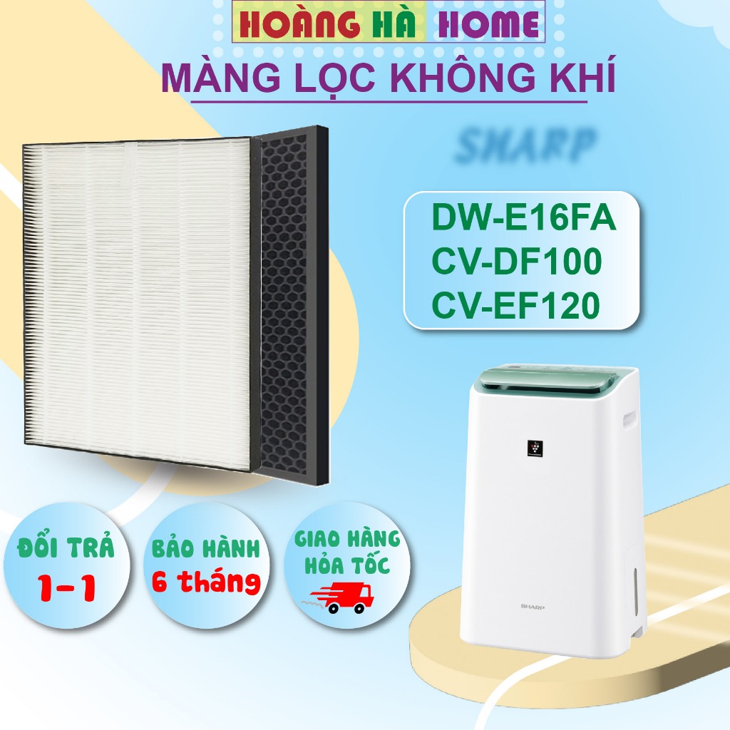 Màng lọc không khí Shap DW-E16FA CV-DF100 CV-EF120-Lõi lọc không khí Sharp DW-E16FA-Màng lọc hepa - 