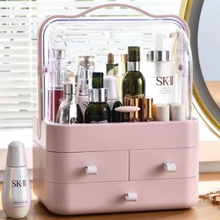  Hộp Đựng Mỹ Phẩm Có Quai Xách Có Nắp Chống Bụi 3 Ngăn Kéo Chất Liệu Nhựa ABS Cứng Cáp Cao Cấp 