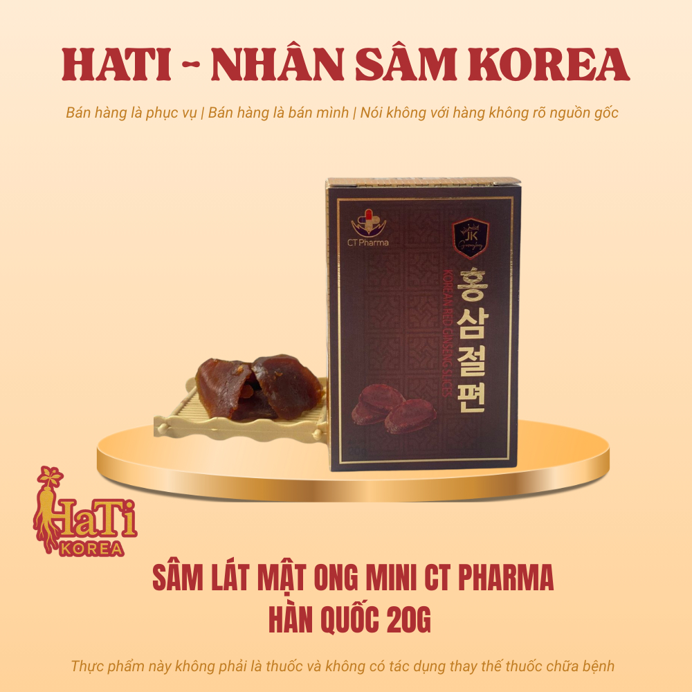 Sâm Lát Mật Ong Mini CT Pharma Hàn Quốc 20g – HaTi Nhân Sâm Korea