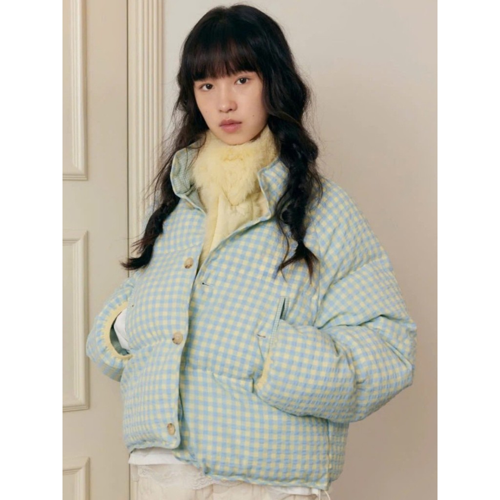 𝙆𝙞𝙢 𝘼𝙣𝙝 𝘽𝙪̀𝙞// Áo Phao Nữ 1 Mặt Bông Nhồi Caro 2 Lớp Dày Dặn Ấm Áp Mùa Mùa Đông 2026 | BigBuy360 - bigbuy360.vn