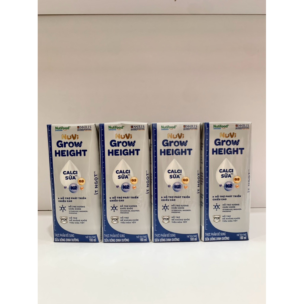 [1 Vỉ ] Sữa bột pha sẵn Nuvi Grow Height hộp NUVI GROW HEIGHT
