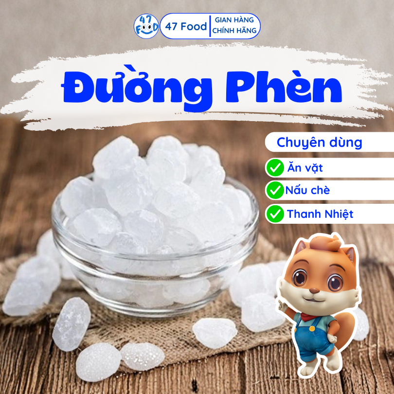 [120g Đường Phèn Bi ] Nguyên Liệu Đường Nấu Chè 47Food