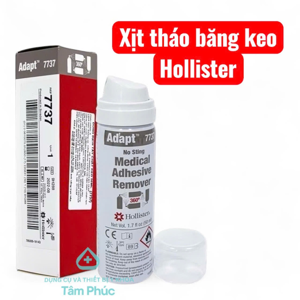 CHAI XỊT TẨY CHẤT KEO HẬU MÔN NHÂN TẠO HOLLISTER 7737 Chai xịt tẩy chất keo túi hậu môn Hollister 77