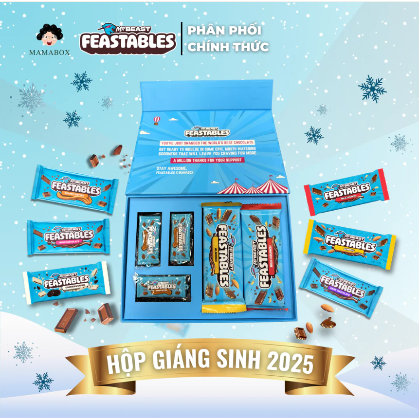 [PHIÊN BẢN GIỚI HẠN] Hộp Quà 10 thanh Socola Feastables 60G đủ vị