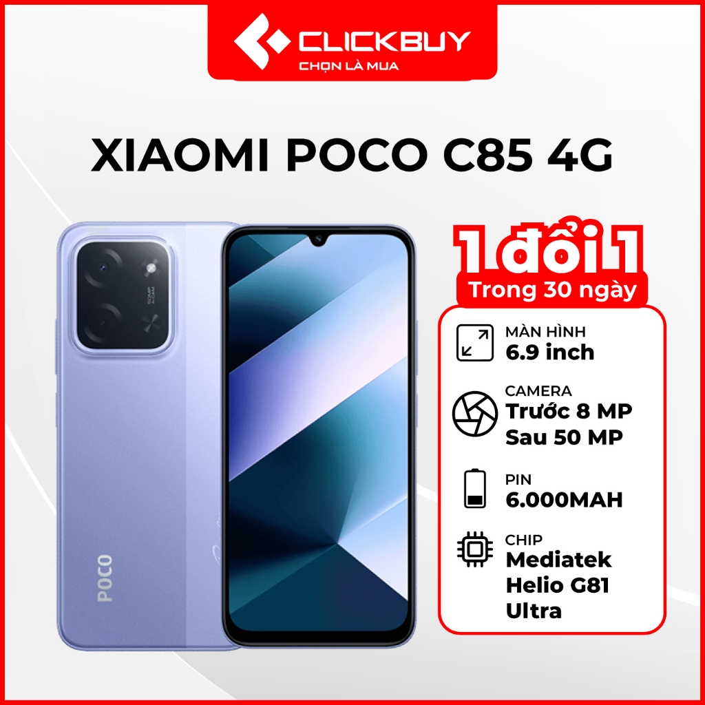 Điện thoại Xiaomi Poco C85 6GB 128GB chính hãng | BigBuy360 - bigbuy360.vn