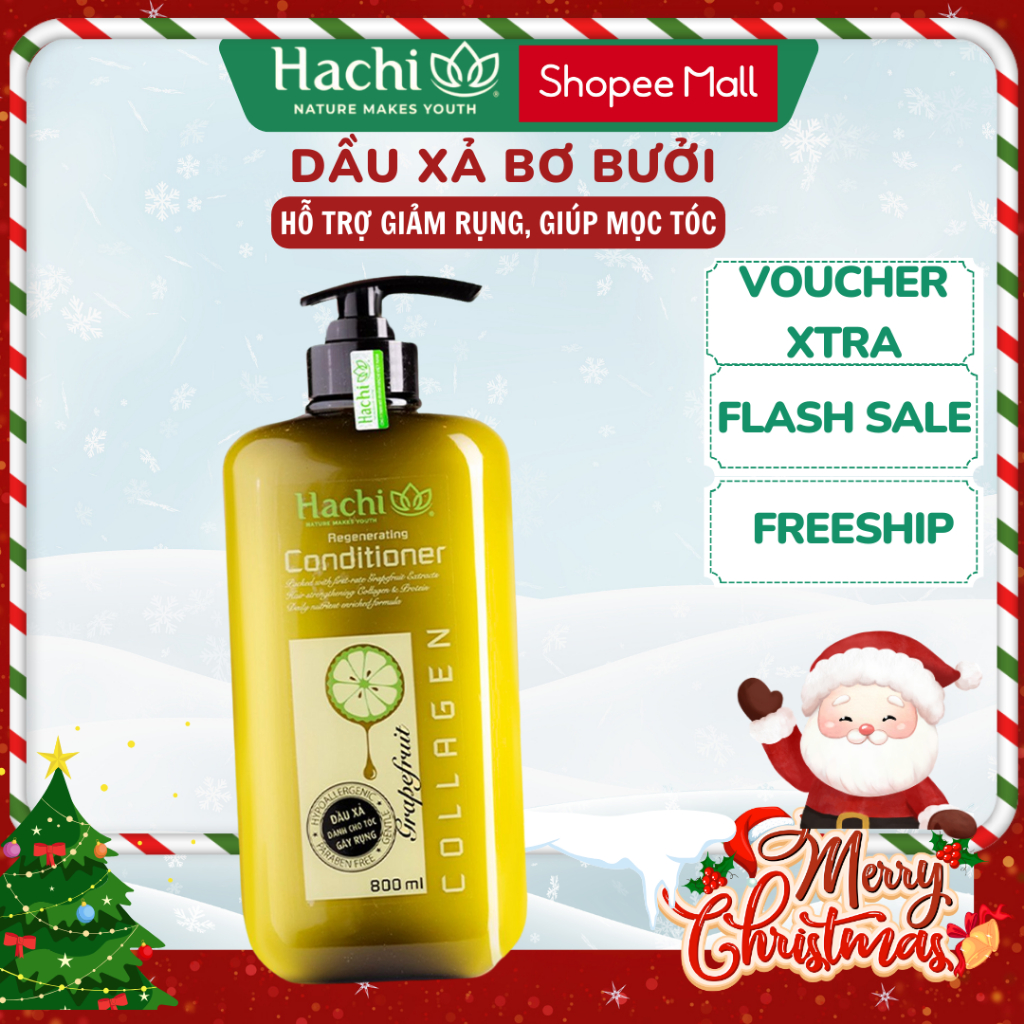 Dầu xả bơ bưởi Regenerating Hachi cho tóc gãy rụng 350ml