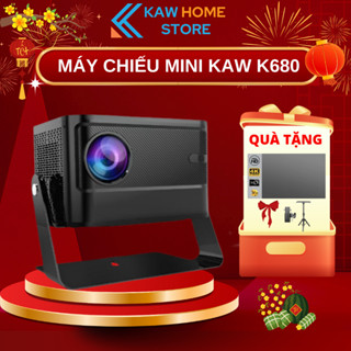 Máy Chiếu Mini KAW K680 Pro Chính Hãng Full HD 1080P, Độ Sáng Cao 1400 Lumen, BH 24 Tháng