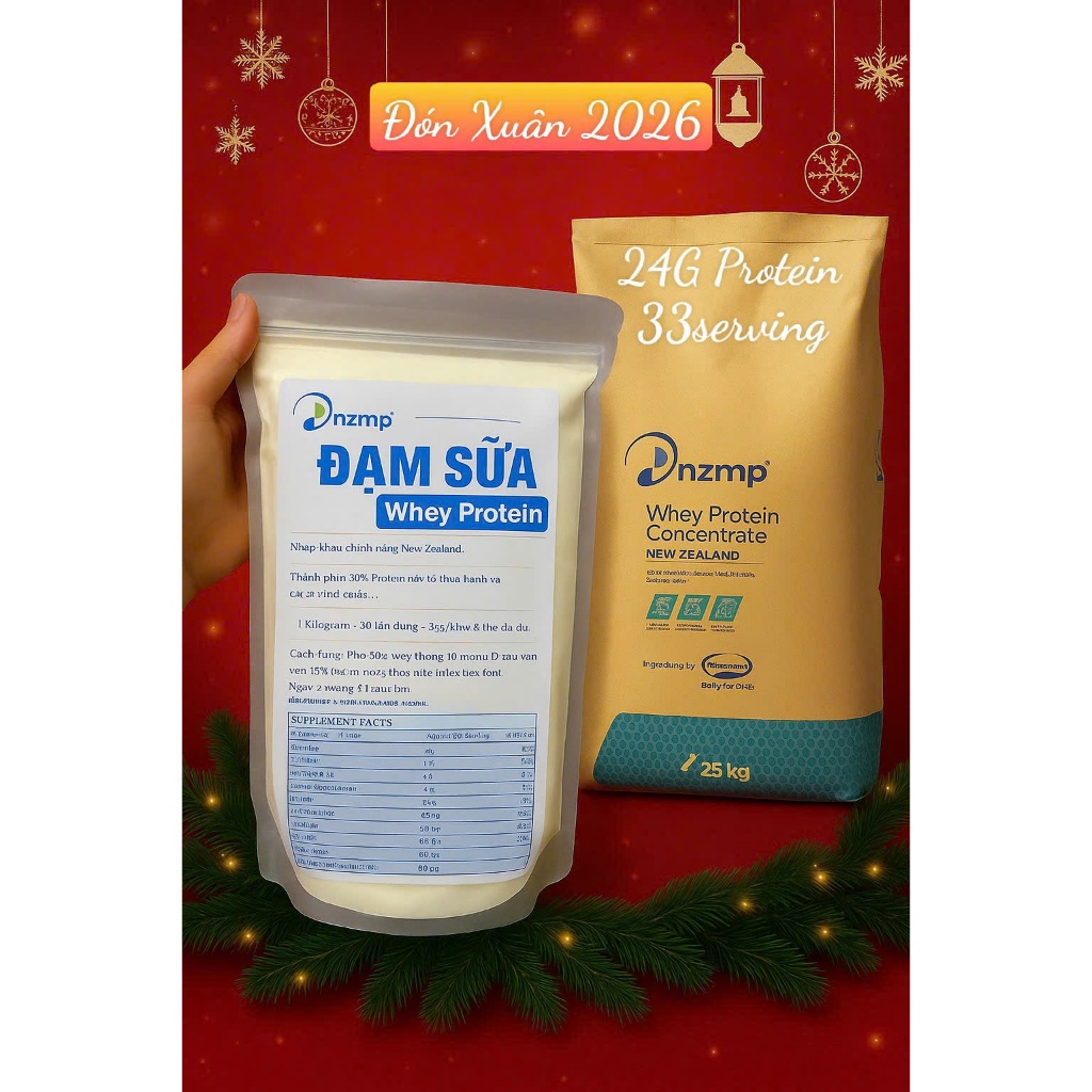 [Mua 5Kg Tặng 1Kg] Thực Phẩm Bảo Vệ Sức Khỏe Đạm Sữa Whey Protein Chuẩn Chính Hãng Concentrate