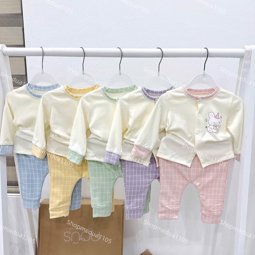 [JINRO] Bộ quần áo sơ sinh jinro nỉ nhung cho bé