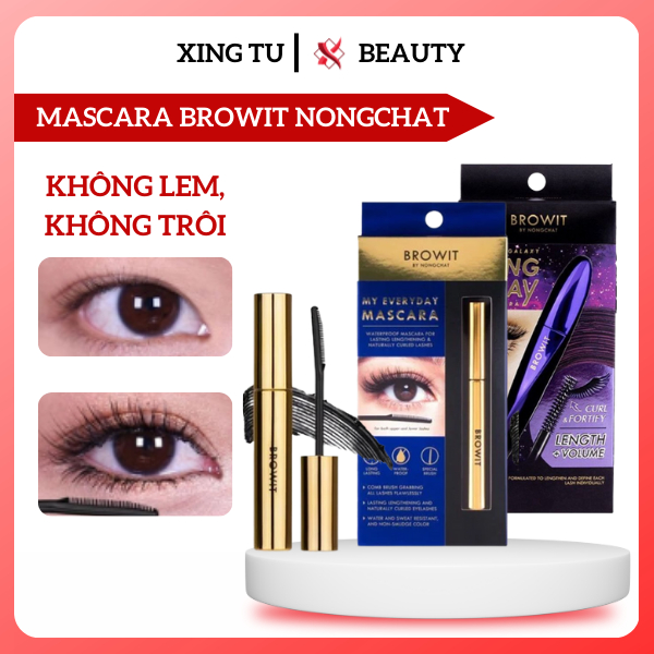 Mascara Nongchat Mascara browit nongchat Thái làm dày dài mi không lem không trôi 5.5g - Beauty Xing
