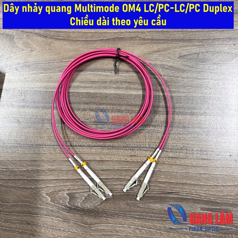 Dây nhảy quang Multimode OM4 LC/PC-LC/PC Duplex - Dài 30M/40M/50M