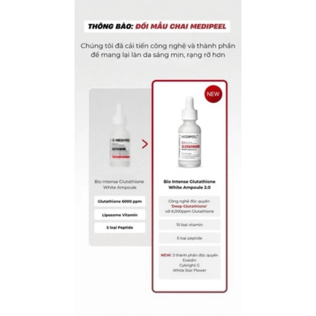SERUM DƯỠNG TRẮNG MEDI PEEL GLUTATHIONE 600mg 30ml