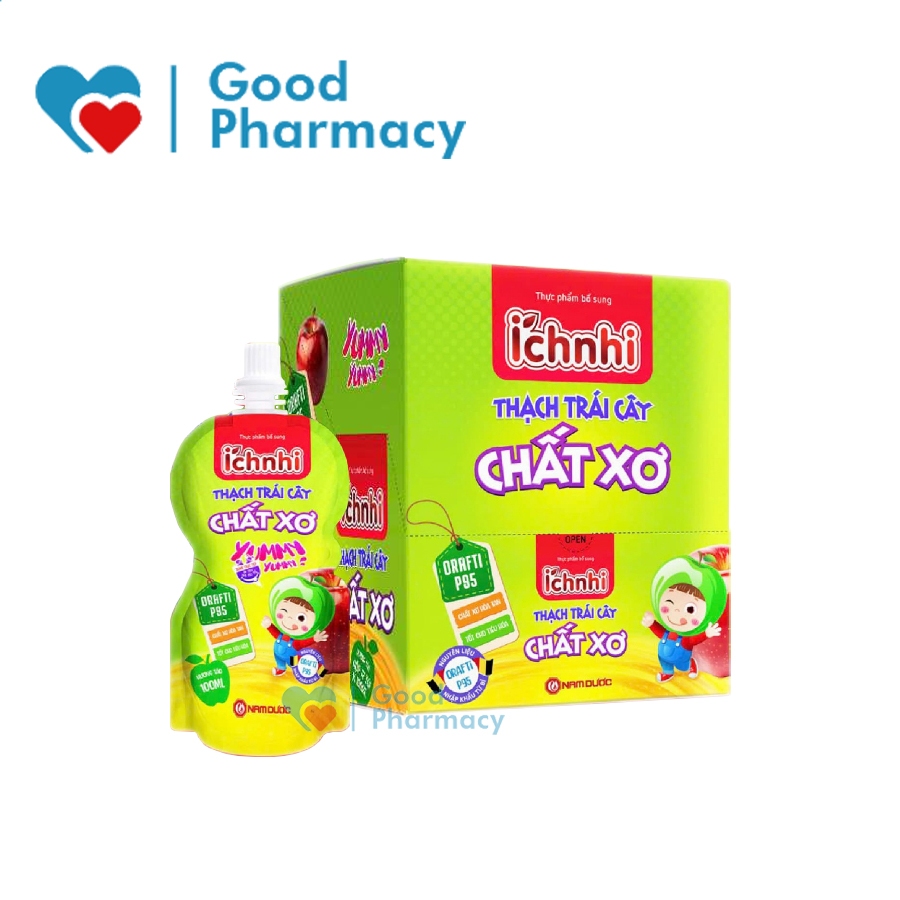 Thạch trái cây chất xơ Ích Nhi chứa chất xơ hòa tan Orafti P95 tốt cho tiêu hóa trẻ em, có thể dùng 