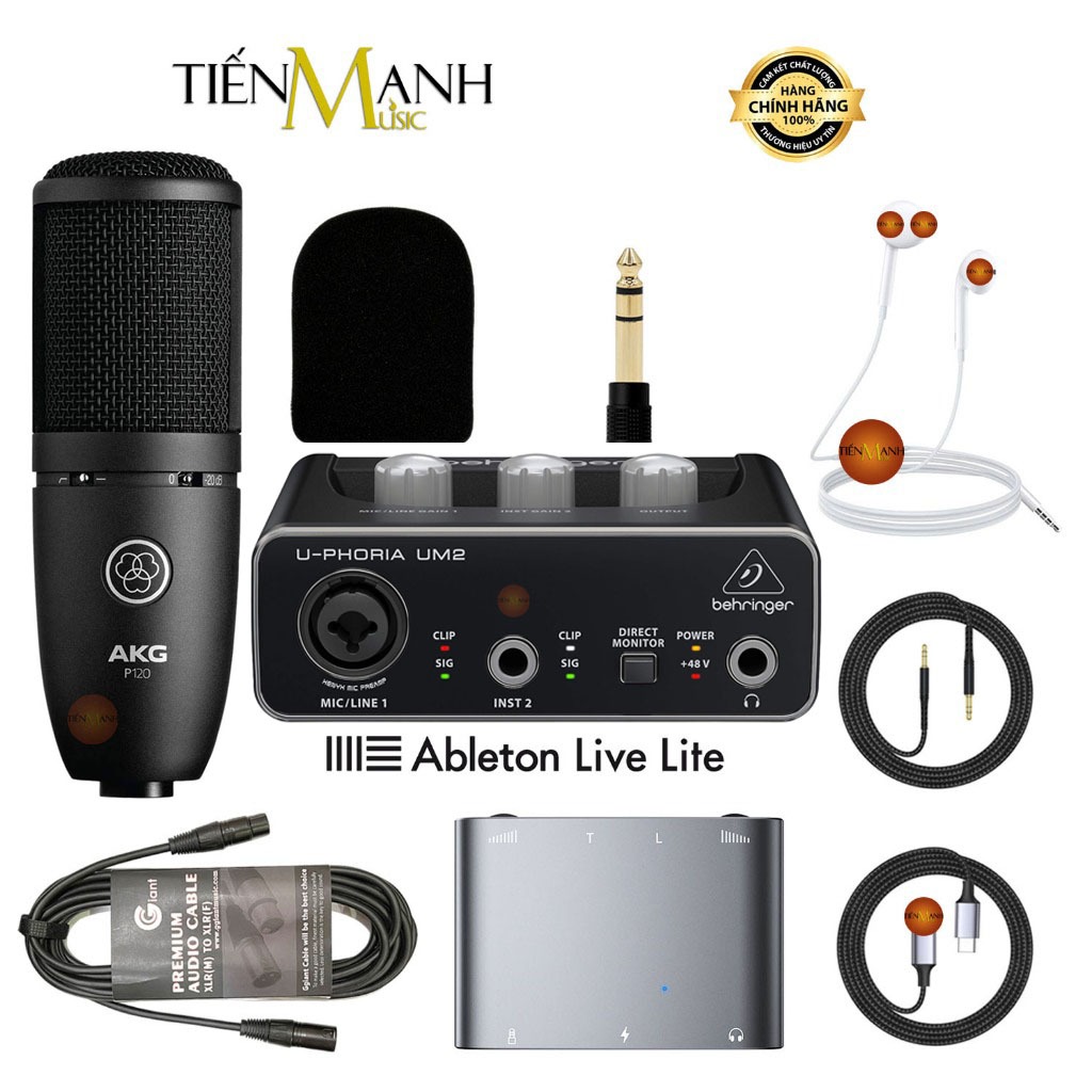 [Chính Hãng] Full Bộ Mic Hát Live Stream Thu Âm Micro AKG P120 & Soundcard Livestream Điện Thoại Máy