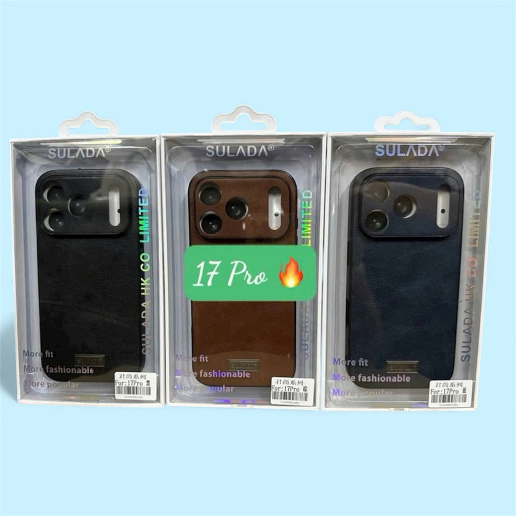 Ốp Da SULADA da trơn cao cấp dành cho ip17 / ip17 pro/ ip17 Plus/ ip17 Pro max