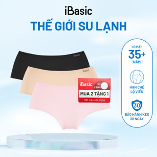   MUA 2 TẶNG 1  Pack 3 combo quần lót su nữ lưng cao không đường may không lộ viền iBasic PA3V189 