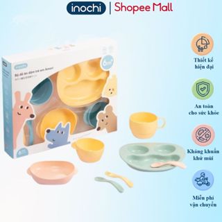  Bộ dụng cụ ăn dặm cho bé bộ muỗng nĩa chén bát ly cốc Inochi Amori Nhật Bản an toàn tuyệt đối. 