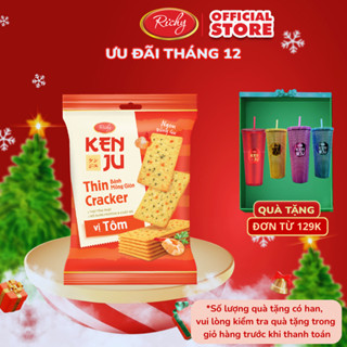   Tặng Ly Kenju Đơn 129K  Bánh Quy Kenju Richy Vị Tôm Giòn Rụm Túi 192g 