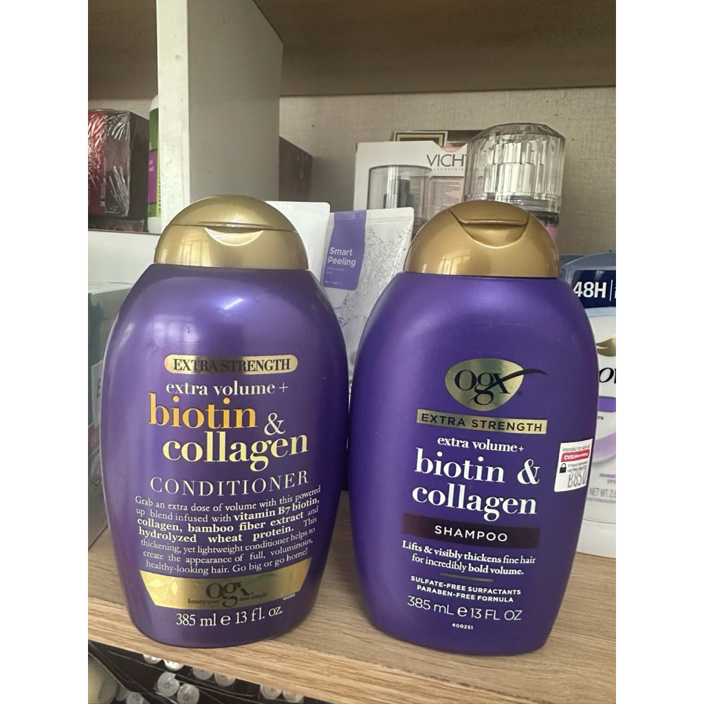 [ cặp gội + xả * 385ml BẢN MỸ MẪU MỚI ] biotin & collagen Mỹ bản extra và bản tiêu chuẩn
