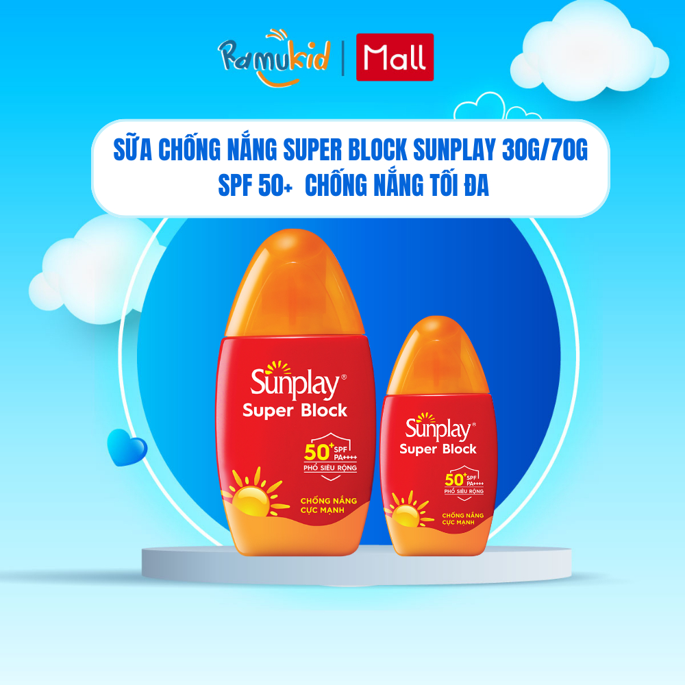 Sữa chống nắng Sunplay cực mạnh Sunplay Super Block SPF 50+, PA++++ 30g/70g dạng sữa