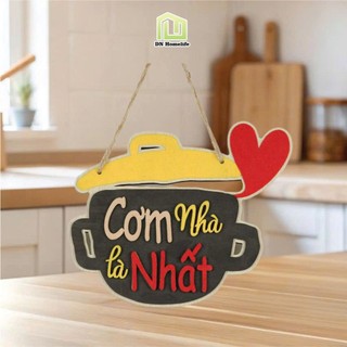 Bảng gỗ decor Cơm Nhà Là Nhất Siêu dễ thương trang trí nhà bếp, gia đình