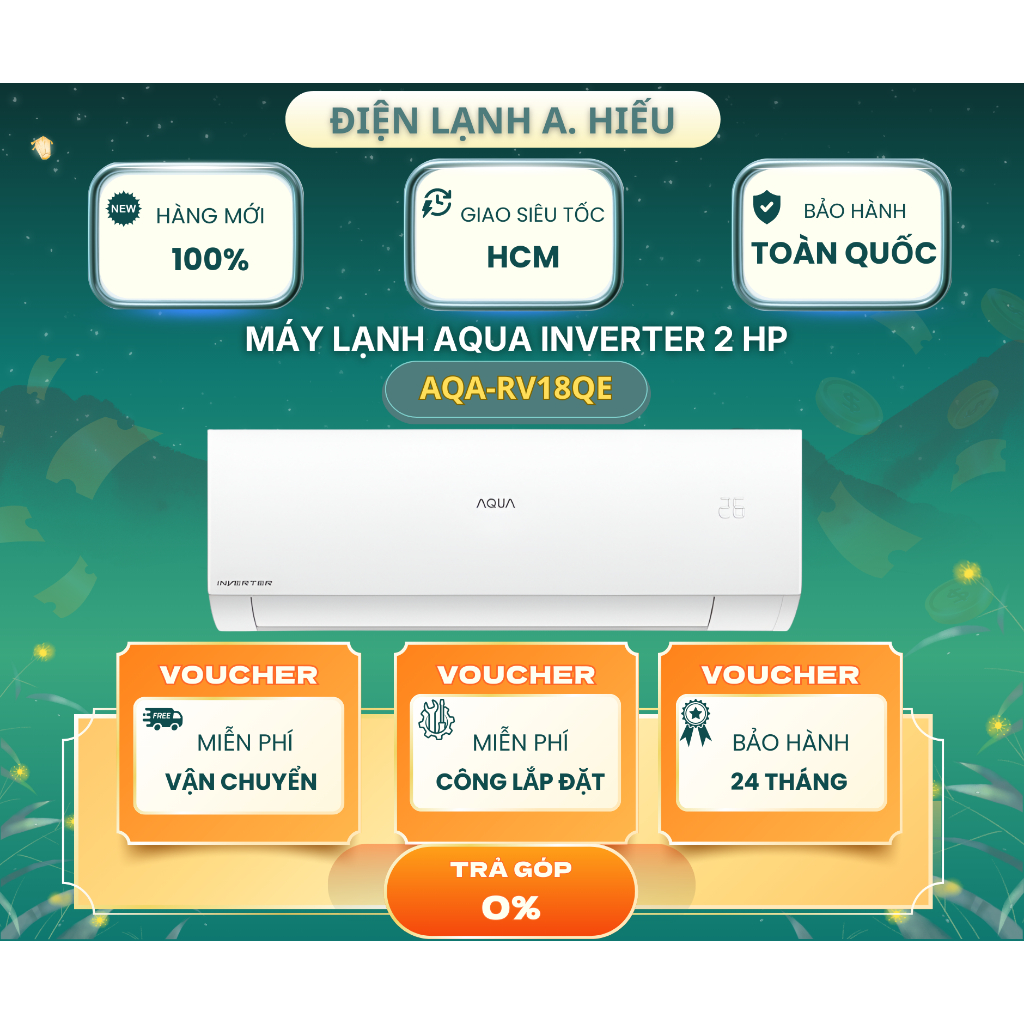 Máy Lạnh AQUA Inverter 2 HP AQA-RV18QE