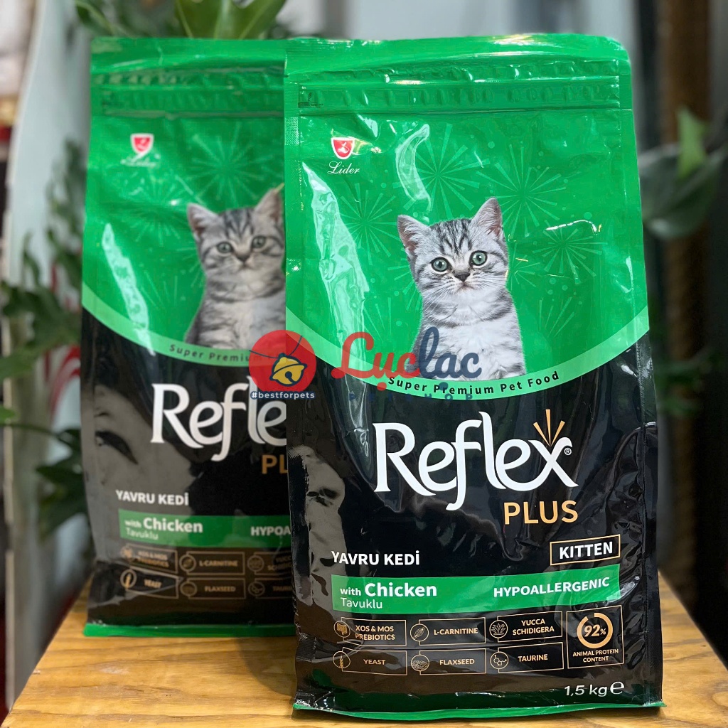 [Bao bì mới] Hạt Reflex Plus Kitten dành cho mèo con - Túi 1.5kg