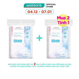  Bông Tẩy Trang Watsons Square Puffs 150S+40% 