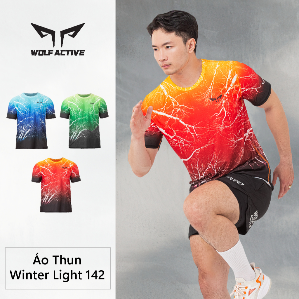 Áo Thun Chạy Bộ Nam Wolf Active Winter Light 142, Chất Vải Wolf Active Nhanh Khô, Co Giãn 4 Chiều