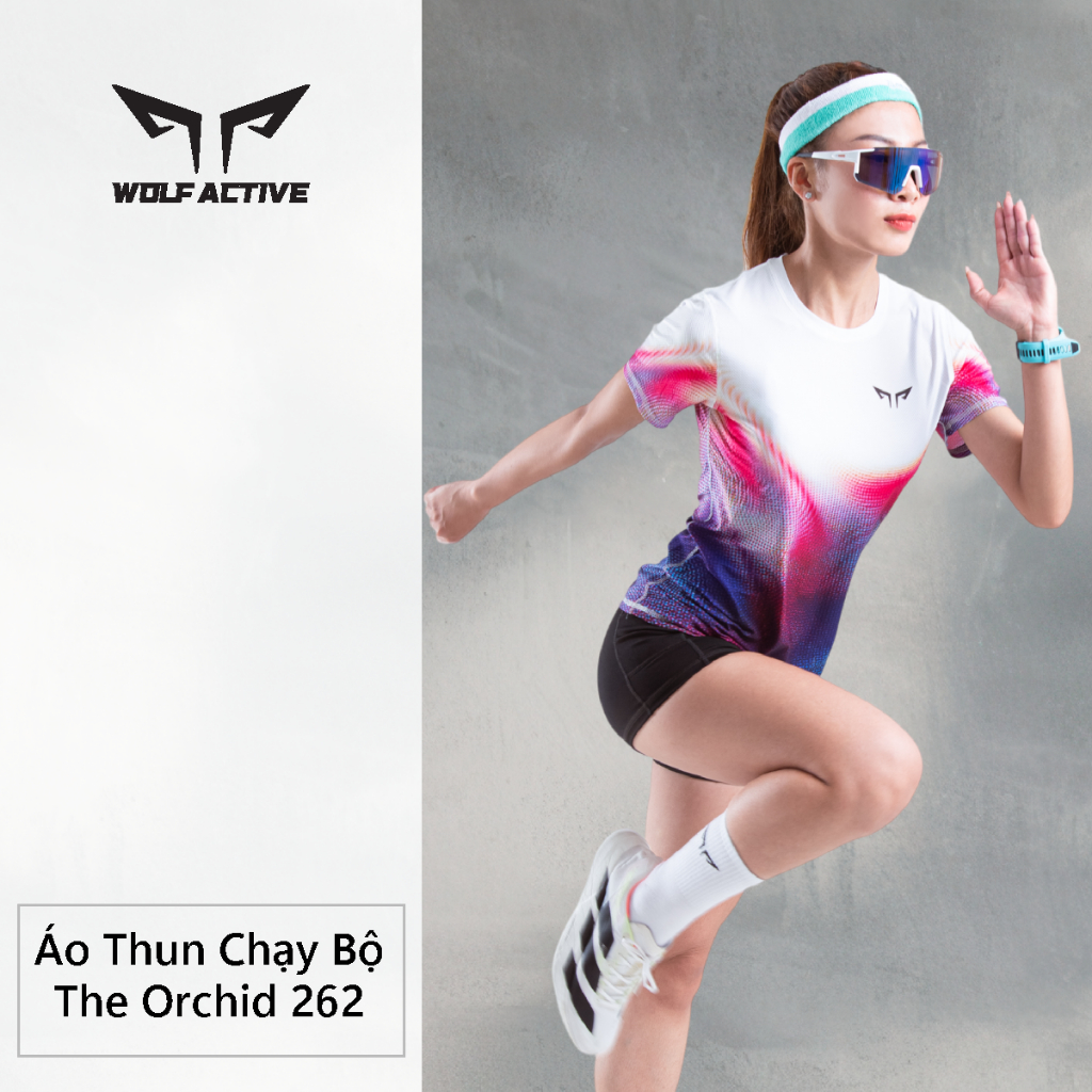 Áo Thun Chạy Bộ Nữ Wolf Active Orchid W262, Chất Vải Wolf Active Mỏng Nhẹ, Tôn Dáng, Mát Mẻ
