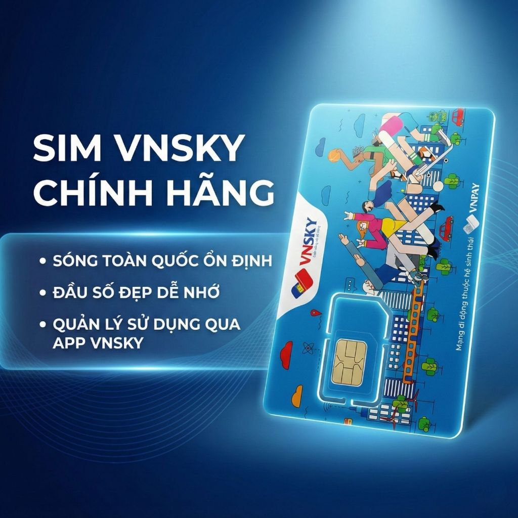 Sim MOBILE VNSKY 0Đ - Nhận SMS Cuộc gọi 2 chiều - Sóng Phủ Toàn Quốc Ổn Định.