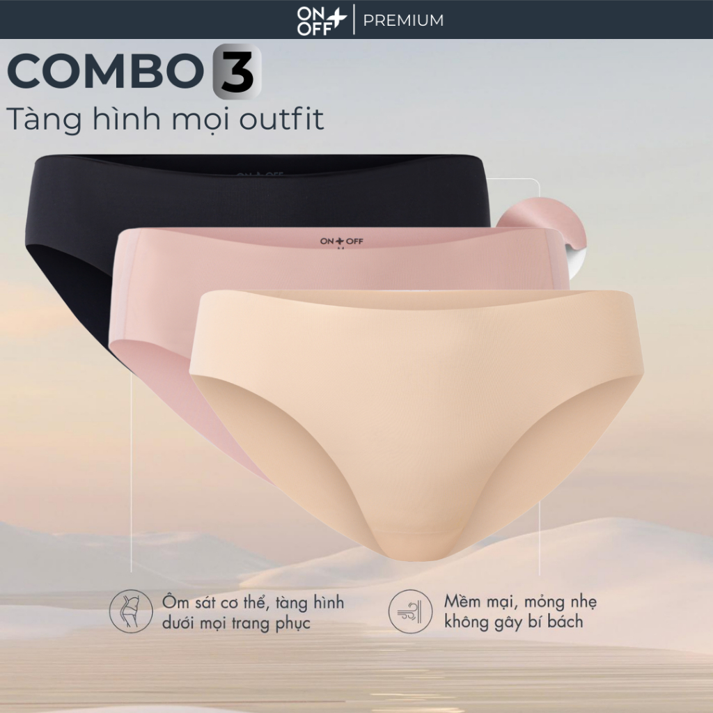 combo 3 quần lót tàng hình invisible dáng bikini gợi cảm ONOFF extra công nghệ boning 16US23A025