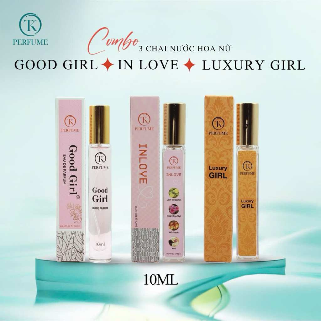Bộ 3 hot hit GOOD GIRL + INLOVE + LUXURY GIRL - Nước Hoa Nữ 10ml