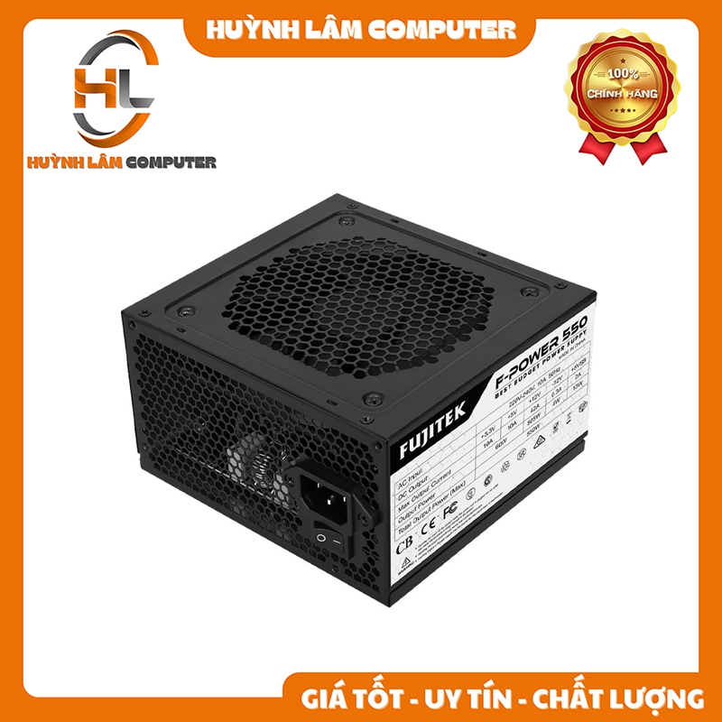 Nguồn máy tính Fujitek F-POWER 550 550W – 80 Plus Bronze - Chính hãng Viễn Sơn Phân Phối