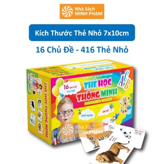  Sách - FLASHCARD Bộ Thẻ Học Thông Minh Cho Bé 416 Thẻ - 16 Chủ Đề  Kích thước thẻ 7x10cm  