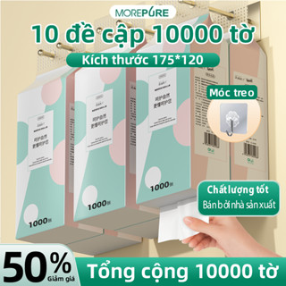 Giá rẻ Thùng 10 bịch Giấy ăn Khăn giấy 1000 tờ/gói Treo 5 lớp Khăn giấy giấy gia đình DÙNG CHO GIA ĐÌNH 3 NGƯỜI 2 THÁNG