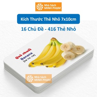  Sách Thẻ học Flashcard - Bộ Thẻ Học Thông Minh  416 Thẻ Flashcards Tiếng Anh 16 Chủ Đề   Kích thước thẻ 7x10cm  