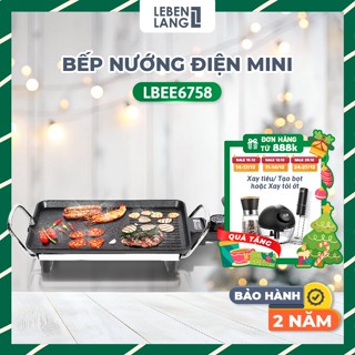  Bếp nướng điện không khói mini Lebenlang LBEE6758 vỉ nướng điện công suất 700W bảo hành 2 năm thương hiệu Đức 