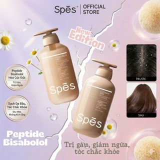  Cặp Dầu Gội + Xả Trị Gàu Giảm Ngứa SPES Peptide Bisabolol Giúp Kiềm Dầu Dịu Da Đầu Tóc Chắc Khoẻ 