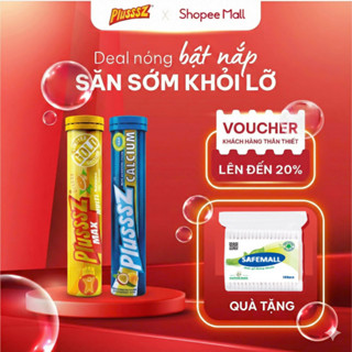   COMBO 2 TUÝP X 20 VIÊN  Viên Sủi Plusssz Multivitamin –  Cam  + Plusssz Calcium –  Đào Chanh Leo  