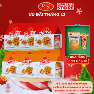   Quà Tặng Đơn 149k  Combo 6 Bánh Tươi Karo Richy 2 Vị - HSD 45 Ngày - Tặng 1 Yến Mạch 35g 