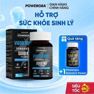  Viên uống phục hồi và tăng cường sức khỏe sinh lý nam giới Powergra Vigor Boost Tongkat Ali - Hộp 60 viên 
