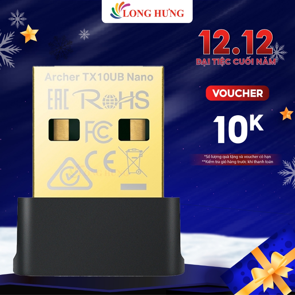 USB Wifi TP-Link Wifi 6 AX900 Bluetooth 5.3 Nano Archer TX10UB Nano - Hàng chính hãng