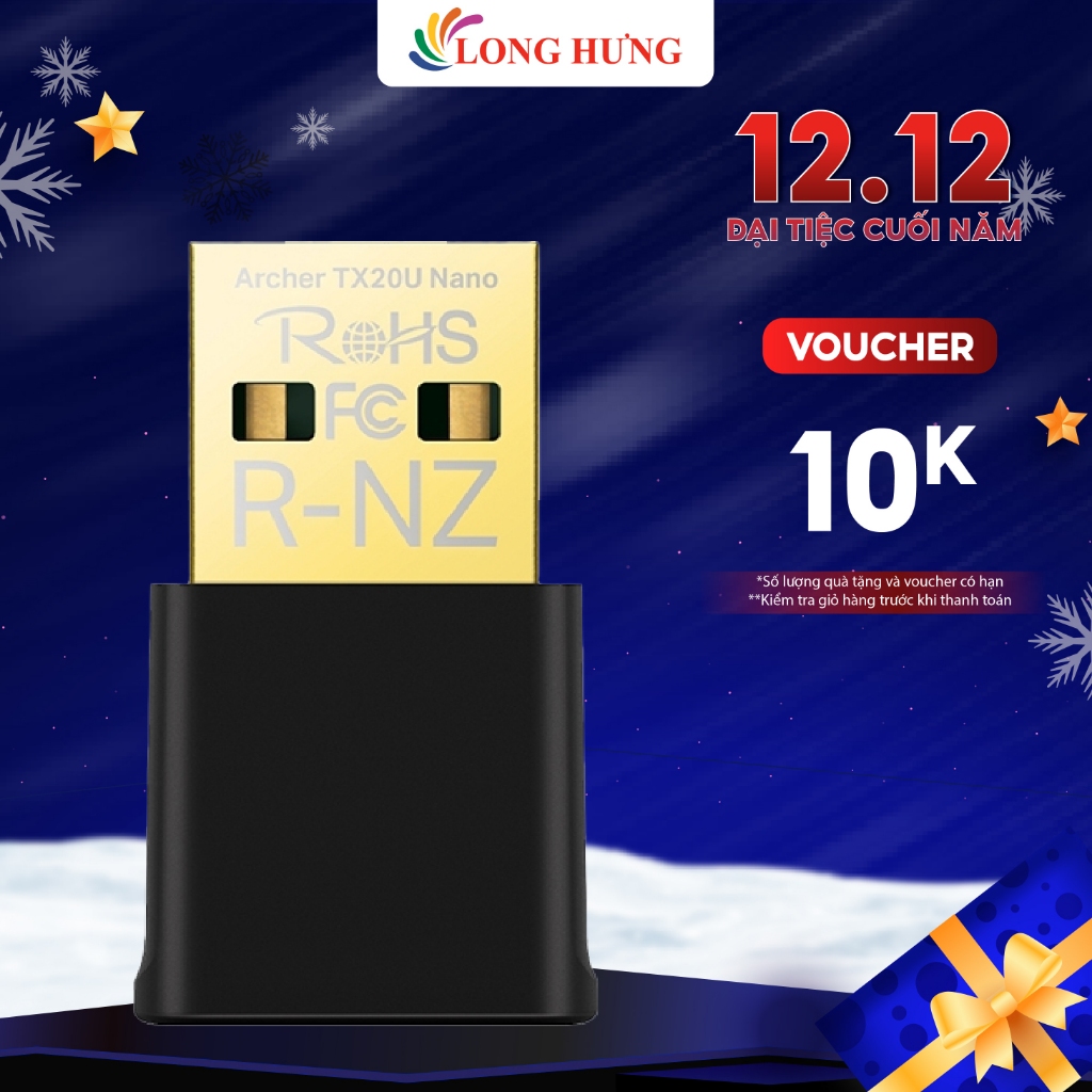 USB Wifi TP-Link Wifi 6 AX1800 Dual Band Archer TX20U Nano - Hàng chính hãng