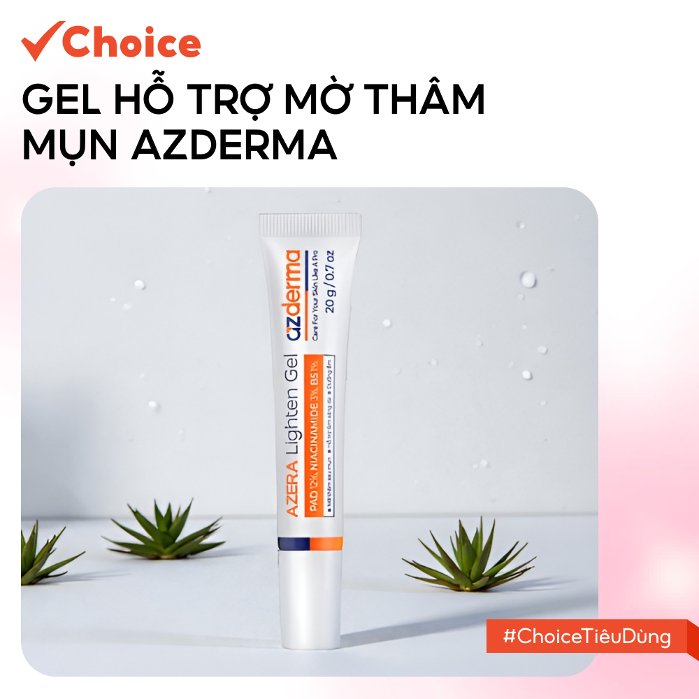 [Choice] Gel hỗ trợ mờ thâm mụn làm sáng Azderma FM1-2892-25 đều màu làn da và dưỡng ẩm 20g