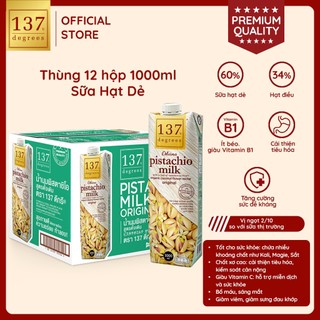 [MUA THÙNG 12 HỘP 1 LÍT TẶNG 1 GÓI TREO TƯỜNG] Sữa Hạt Dẻ Nguyên Chất 1 Lít 137 Degrees Nhập Khẩu Thái Lan Dinh Dưỡng